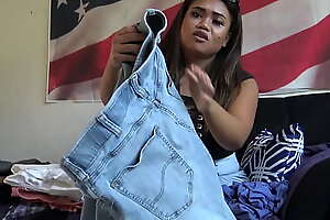 ASL Erotic Goddess tight laundry folding