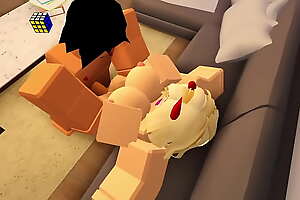 [Roblox Porn] Nasty boy destroys nasty girl's pussy and throat