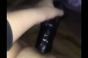 huge black dildo inside my pussy