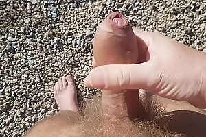 POV Innocent Young UNCUT Naturist Boy Cums Outside in Public - Lots of CUM