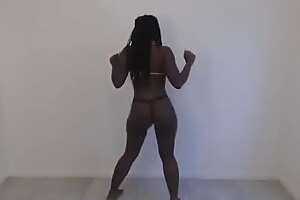 Black Stripper Back That Azz Up in Thong