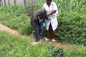 (The village nurse) she was on her way to work, when she saw this young man coming with a little injury on his leg, and decide to help him, but not knowing his intentions was to fuck her sweet pussy 