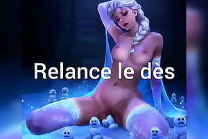 Elsa Frozen hentai french joi avec dès (ass play, ice play)