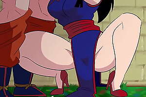 Goku and Chichi Hidden Blowjob - Animation