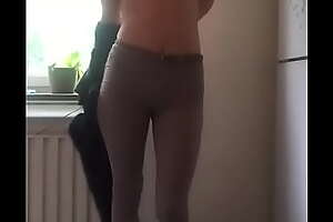 Teen In Tight Jeans Undressing Herself