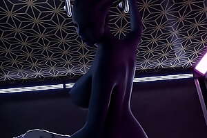 3D Hentai Alien Liara Gets A Big Asari Dick At the Gloryhole