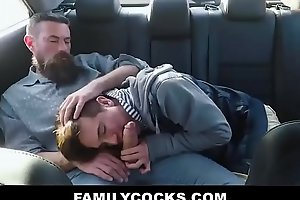 Bearded Daddy Enjoys In Blowjob And RAW Fuck Outdoors - FAMILYCOCKSXXX PORN VIDEO 