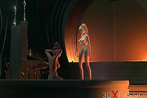 3dxpassion xxx porn video   Fire demon fucks young blonde in sinister castle 
