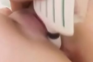 teen girl plays with wet pussy