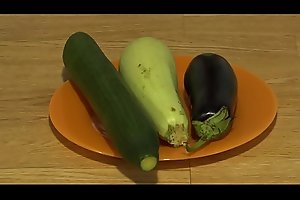 Organic anal masturbation with wide vegetables, extreme inserts in a juicy ass and a gaping hole 