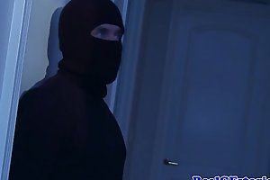 White wife fucked into ass overwrought a midnight burglar