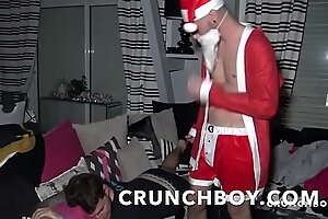 real french straight boy fucked by his friend dresses in santa claus for surprise for christmas