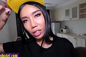 Two tranny Asians sucks and anal sex by a white tourist