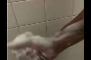 Dick bigger than average flaccid in shower