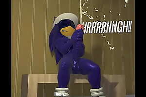 Sonic beats his bbc (big blue cock) and than has a massive cumshot all over the floor